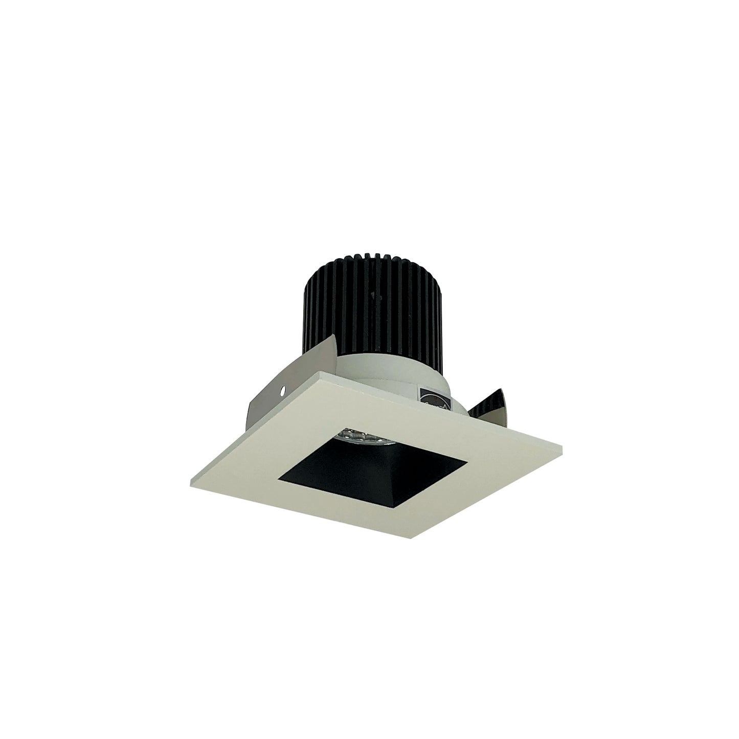 Nora Lighting 2" Iolite LED Square Reflector with Square Aperture, 1000lm / 14W, 4000K, Black Reflector / White Flange NIOB-2SNDSQ40XBW/10