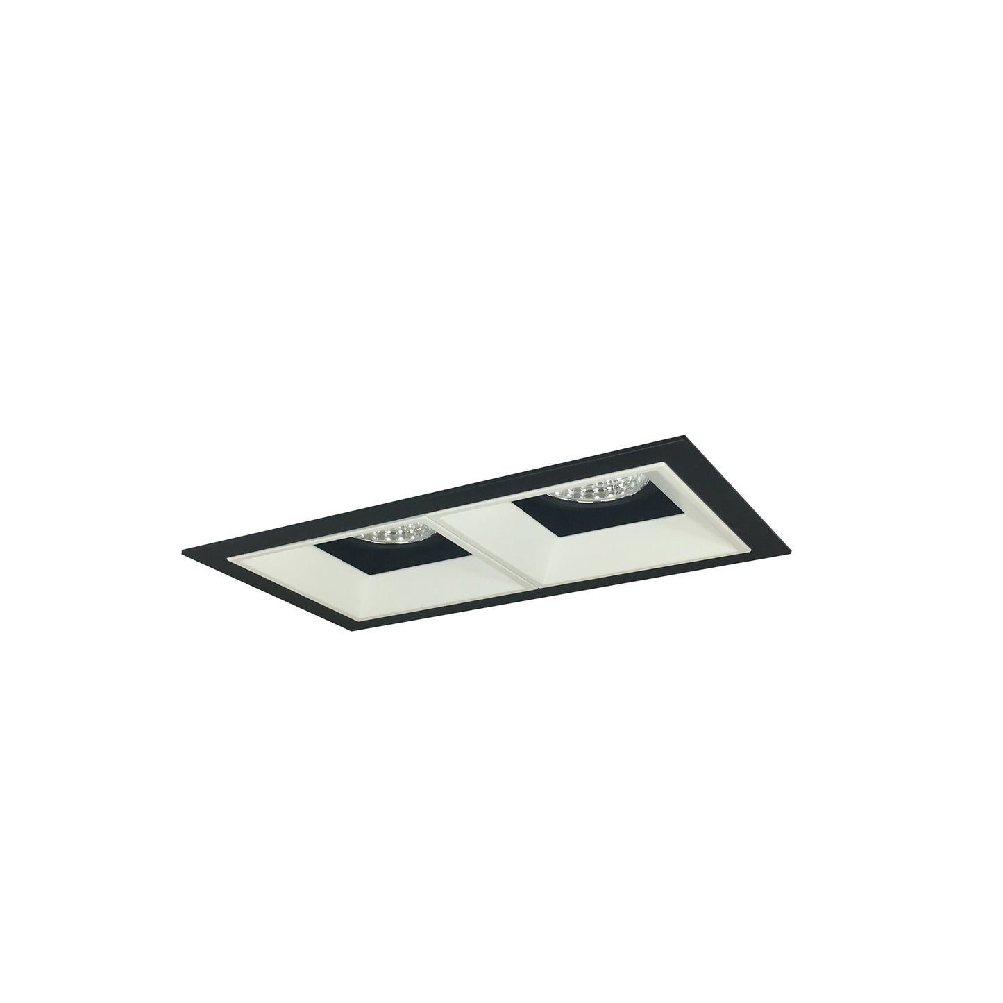 Nora Lighting Iolite MLS 2-Head Trim Kit, Black Flange, 2700K, 1000lm, Black/MPW Fixed Downlt./Wall Wash Trims NMIOT-12-B-FW-27X-10-BMPW