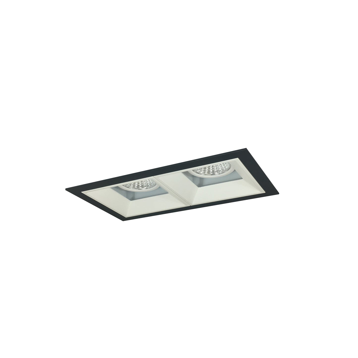 Nora Lighting Iolite MLS 2-Head Trim Kit, Black Flange, 4000K, 1000lm, MPW Fixed Downlt./Wall Wash Trims NMIOT-12-B-FW-40X-10-MPW