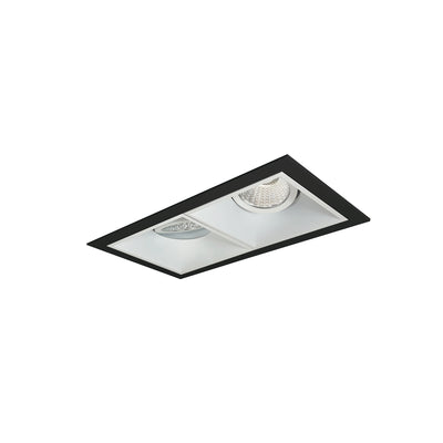Nora Lighting Iolite MLS 2-Head Trim Set, Black Flange, 4000K, 1000lm, MPW Adj. Gimbal/Wall Wash Trims NMIOT-12-B-GW-40X-10-MPW