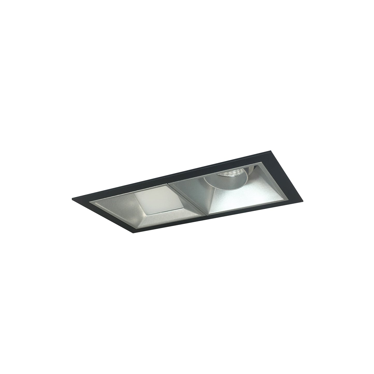 Nora Lighting Iolite MLS 2-Head Trim Kit, Black Flange, 5000K, 1000lm, Haze Wall Wash Trims NMIOT-12-B-WW-50X-10-HZ