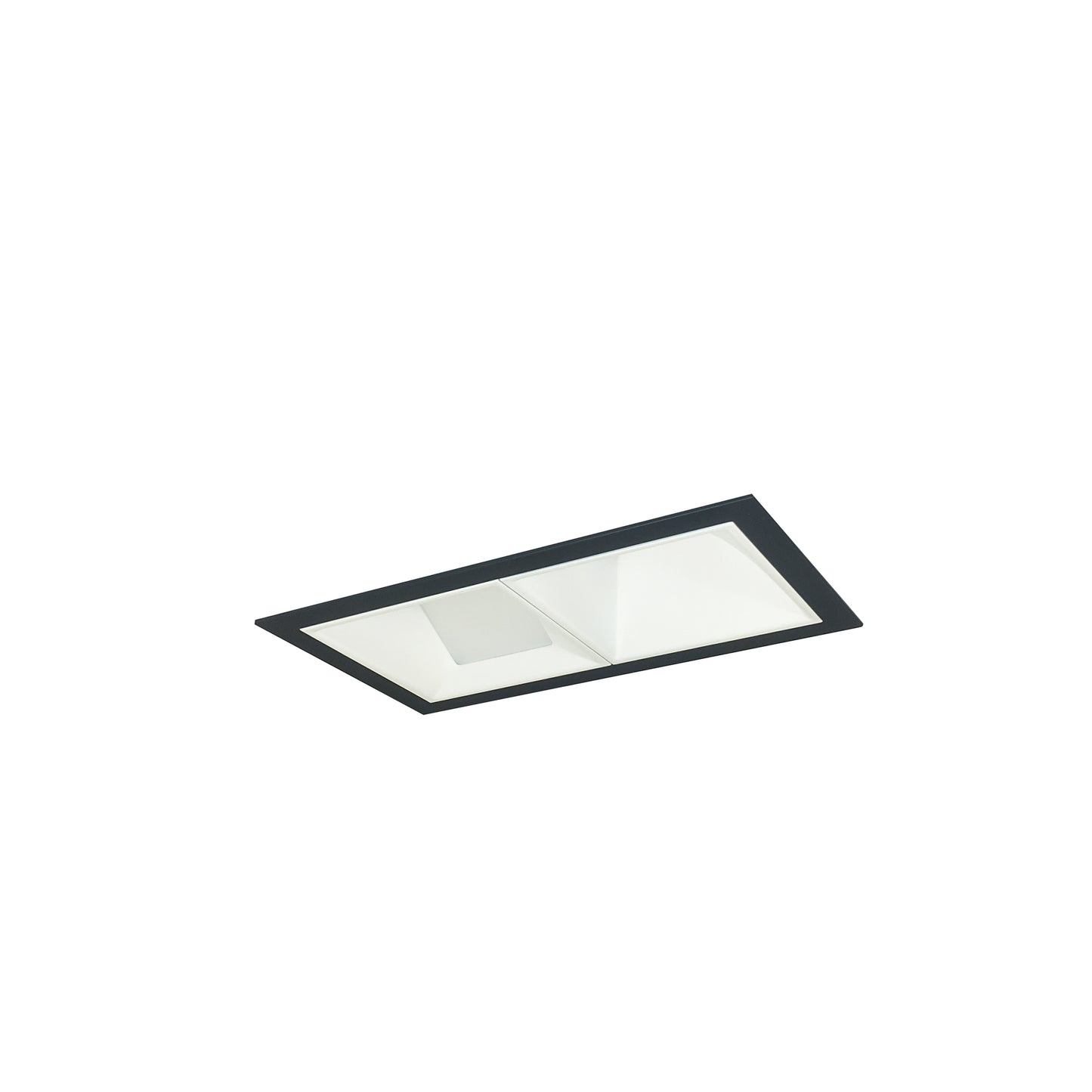 Nora Lighting Iolite MLS 2-Head Trim Kit, Black Flange, 3000K, 1000lm, MPW Wall Wash Trims NMIOT-12-B-WW-30X-10-MPW