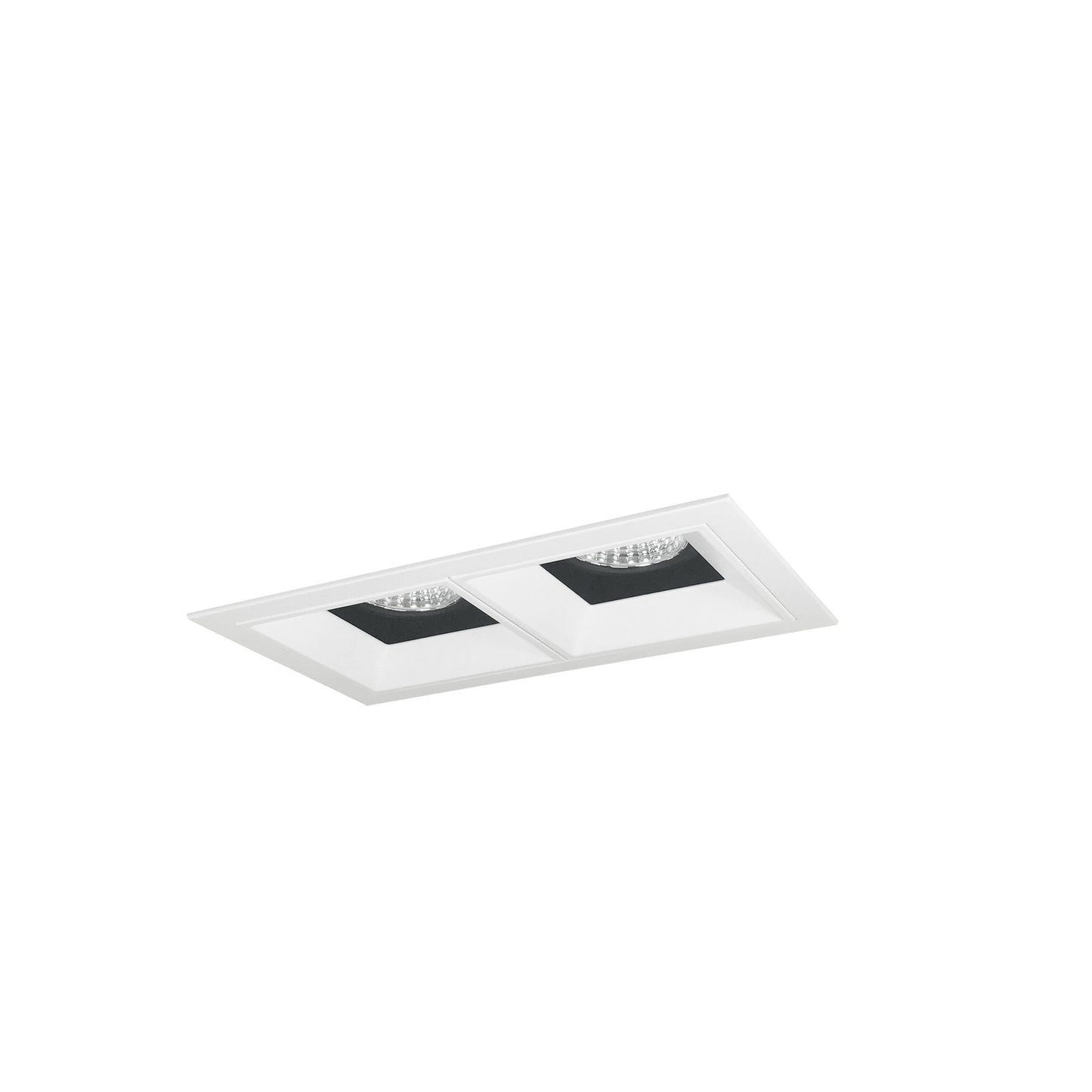 Nora Lighting Iolite MLS 2-Head Trim Kit, MPW Flange, 3000K, 1000lm, Black/MPW Fixed Downlt./Wall Wash Trims NMIOT-12-MPW-FW-30X-10-BMPW