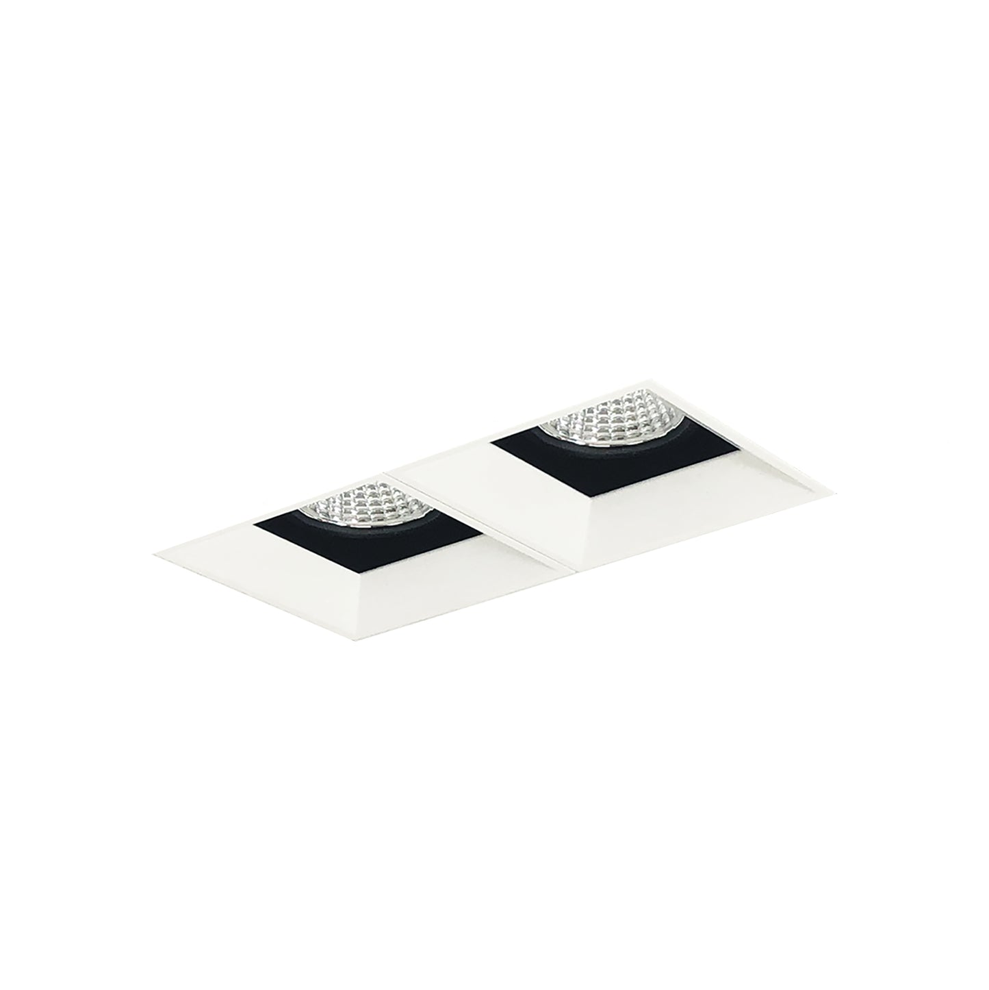 Nora Lighting Iolite MLS 2-Head Trimless Reflector Kit, Comfort Dim, 800lm, Black/MPW Adj. Snoot/Fixed Downlt. Trims NMIOTL-12-NF-AF-CDX-10-BMPW