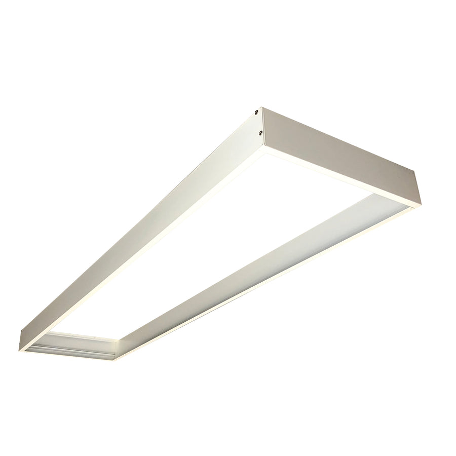 Nora Lighting Slide-in Frame for Surface Mounting 1x4 Edge-Lit & Back-Lit Panels, White NPDBL-14DFK/W
