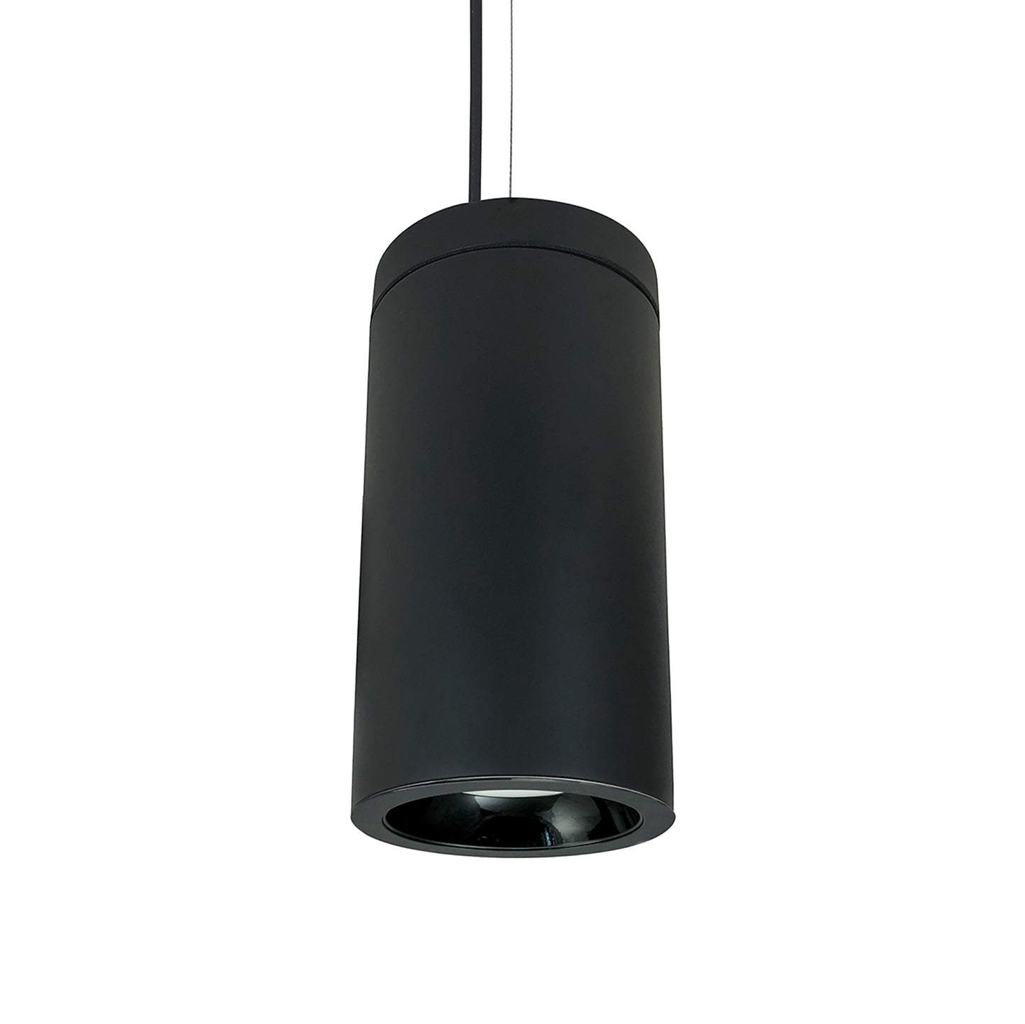 Nora Lighting 6" Cobalt Cable Mount Cylinder, Black, 1000L, 3500K, Black/Black Reflector, 120V Triac/ELV/0-10V & 277V 0-10V Dimming, WIRED FOR EM NYLD2-6C10135BBB4AC/PEM