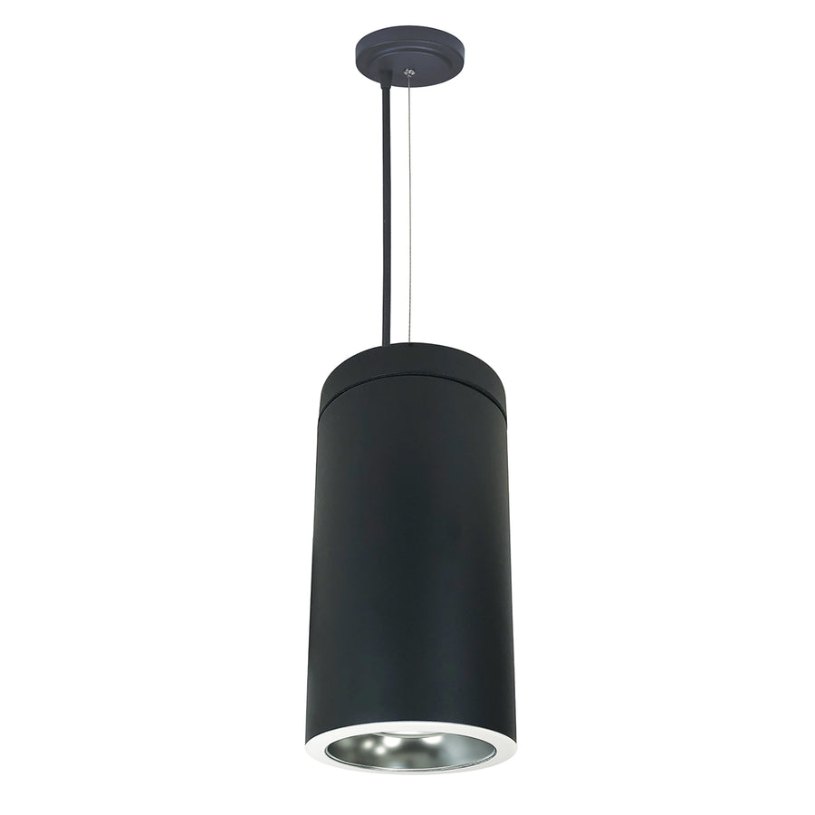 Nora Lighting 6" Cobalt Cable Mount Cylinder, Black, 1000L, 2700K, Diffused/White Reflector, 120V Triac/ELV Dimming NYLD2-6C10127DWBAC