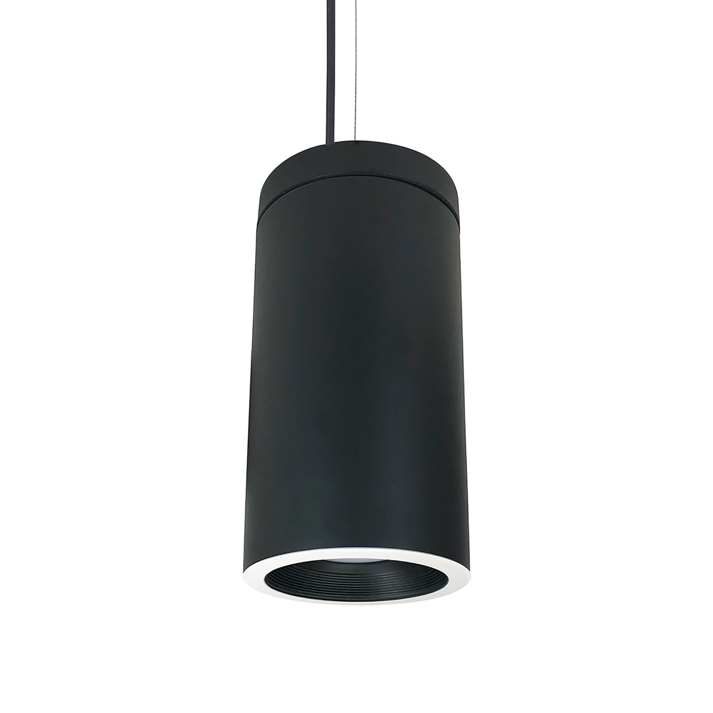 Nora Lighting 6" Cylinder, Black, Cable Mount, Cobalt baffle, 750L, 40K, Black/White NYLD2-6C075240BWBAC