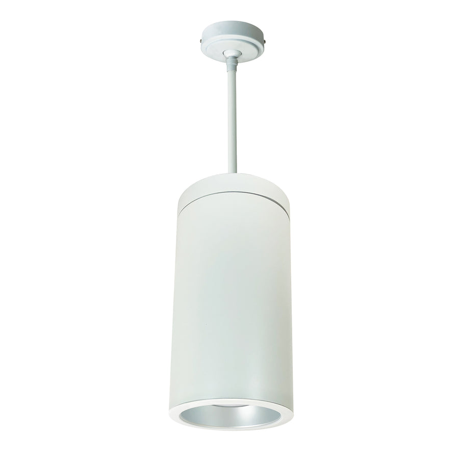 Nora Lighting 6" Cobalt Pendant Mount Cylinder, White, 1000L, 4000K, Haze/White Reflector, 120V Triac/ELV Dimming NYLD2-6P10140HZWW