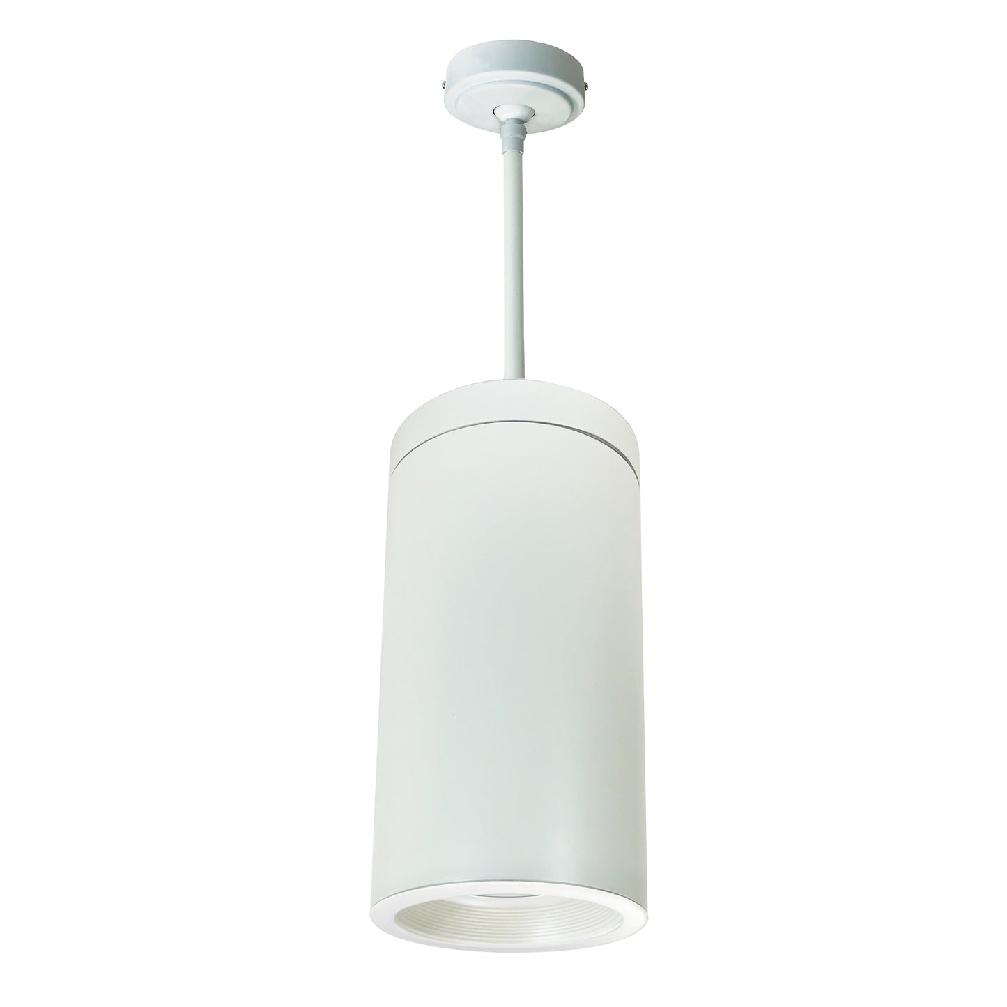 Nora Lighting 6" Cobalt Pendant Mount Cylinder, White, 1000L, 3000K, Matte Powder White Reflector, 120V Triac/ELV Dimming NYLD2-6P10130MPWW