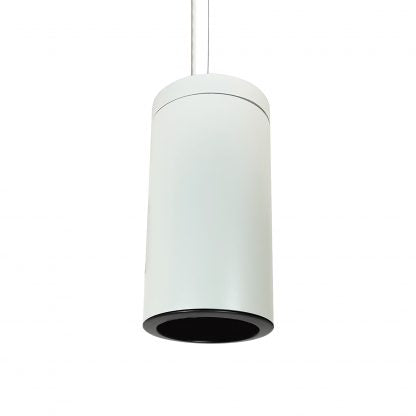 Nora Lighting 6" Cylinder, White, Cable Mount, Incandescent, Refl, Black NYLI-6CI1BBWAC