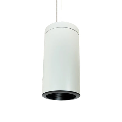 Nora Lighting 6" Cylinder, White, Cable Mount, Incandescent, Baf., Black NYLI-6CI2BBWAC