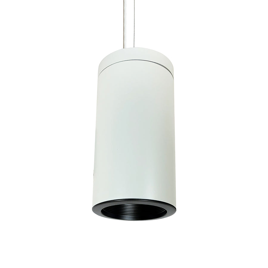 Nora Lighting 6" Cylinder, White, Cable Mount, Incandescent, Baf., Black NYLI-6CI2BBWAC