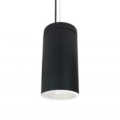 Nora Lighting 6" Cylinder, Black, Cable Mount, Incandescent, Baf., White NYLI-6CI2WWBAC