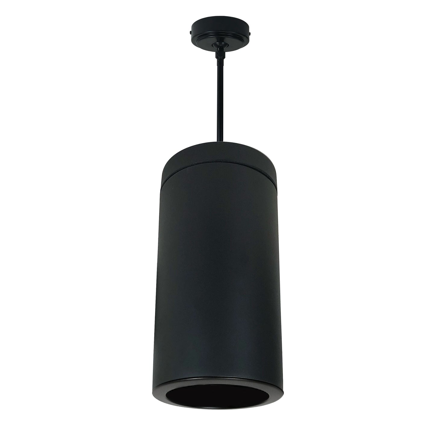 Nora Lighting 6" Cylinder, Black, Pendant Mount, 15W Med. Base, Refl, Black NYLI-6PL151BBB