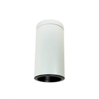 Nora Lighting 6" Cylinder, White, Surface Mount, Incandescent, Baf., Black NYLI-6SI2BBW