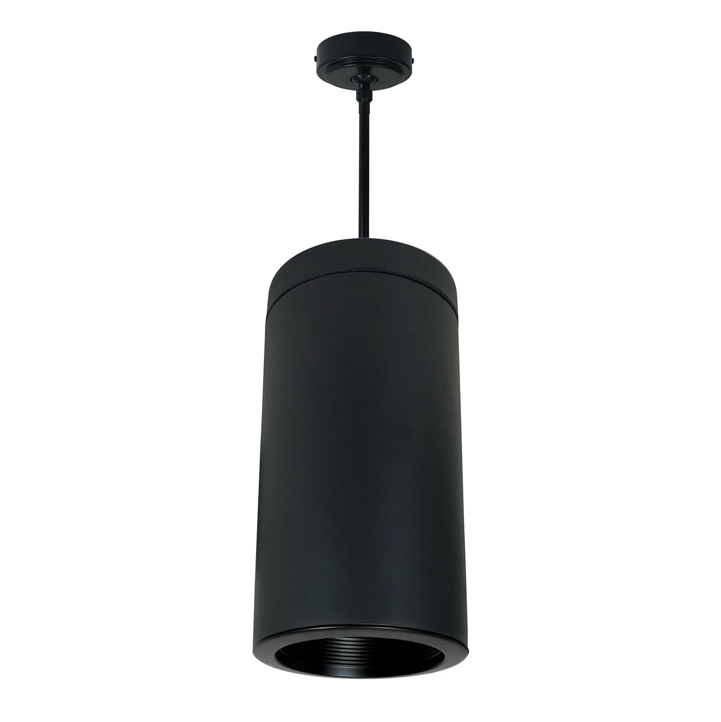 Nora Lighting 6" Cylinder, Black, Pendant Mount, Incandescent, Baf., Black NYLI-6PI2BBB