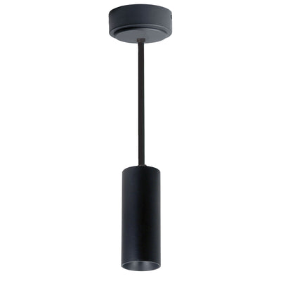 Nora Lighting 2" iLENE 24" Stem Mount Mini Cylinder, 1000lm, 14W, 3500K, Black, 120V Triac/ELV/0-10V & 277V 0-10V Dimming NYLM-2ST35XBBLE4A/24