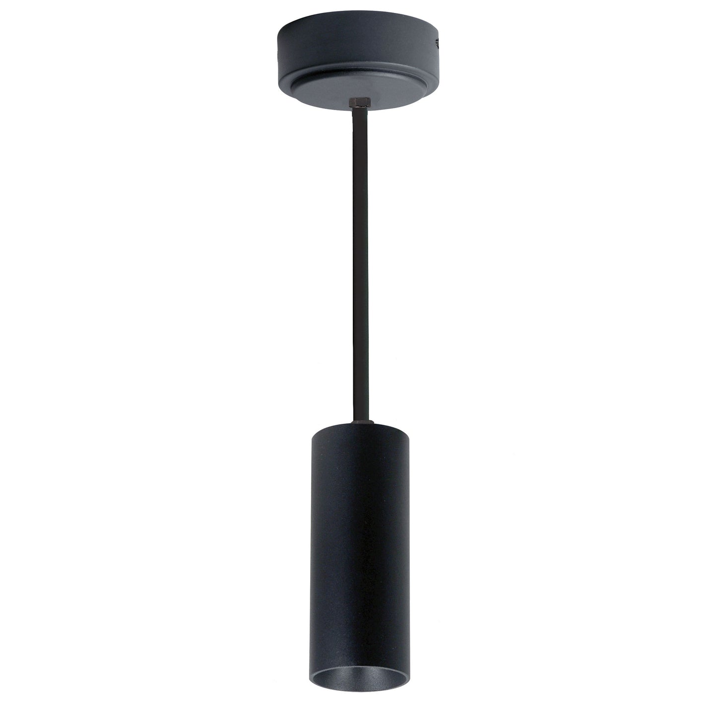 Nora Lighting 2" iLENE 60" Stem Mount Mini Cylinder, 1000lm, 14W, 3000K, Black, 120V Triac/ELV Dimming NYLM-2ST30XBBLE3A/60