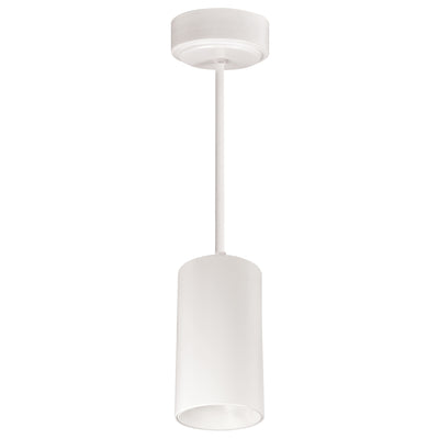 Nora Lighting 3" iLENE 84" Stem Mount Mini Cylinder, 1500lm, 30W, 2700K, White, 120V Triac/ELV/0-10V & 277V 0-10V Dimming NYLM-3ST27XWWLE4/84
