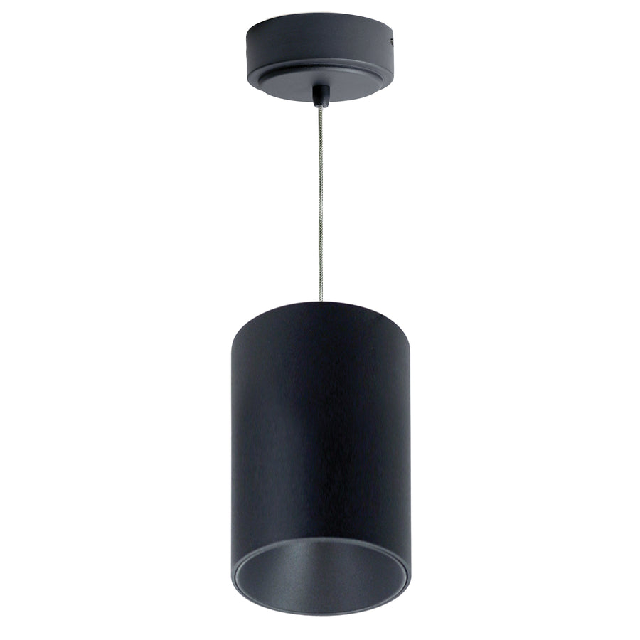 Nora Lighting 5" iLENE Cable Mount Mini Cylinder, 2000lm, 40W, 3000K, Black, 120V Triac/ELV/0-10V & 277V 0-10V Dimming NYLM-5C30XBBLE4