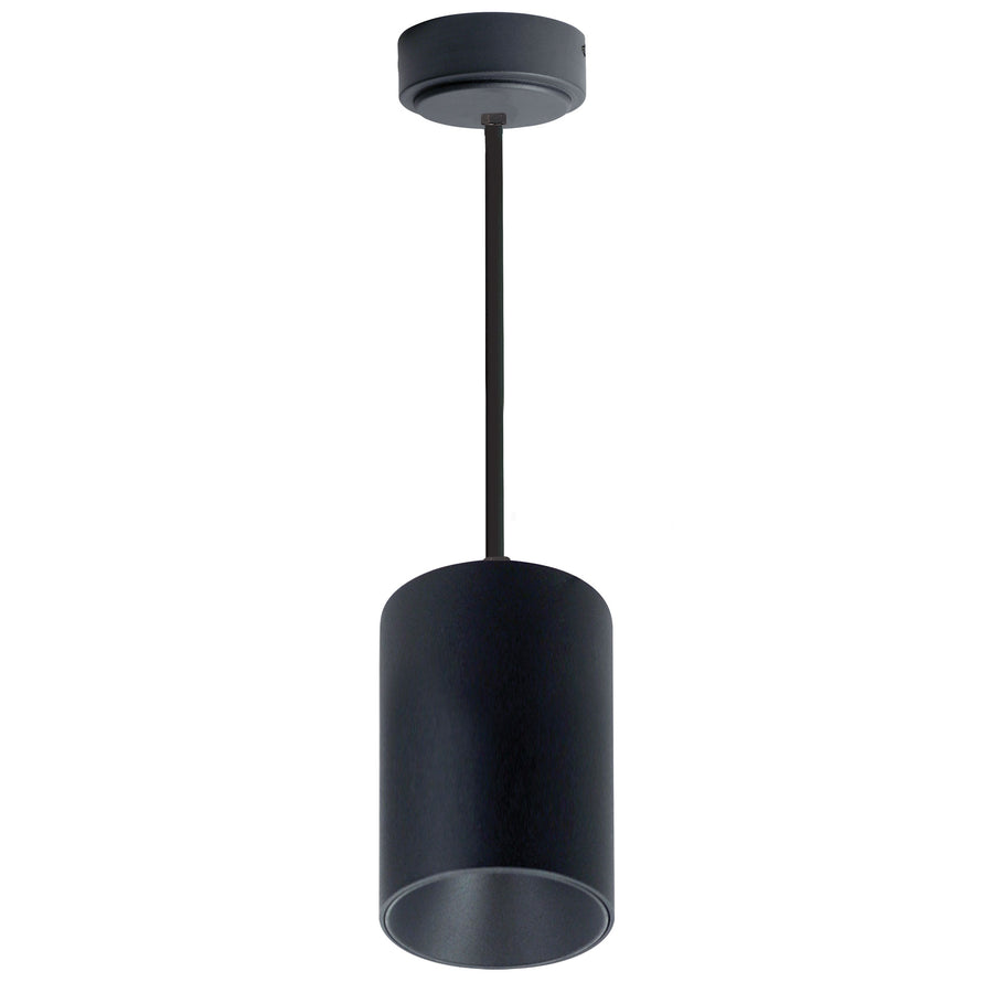Nora Lighting 5" iLENE 12" Stem Mount Mini Cylinder, 2000lm, 40W, 2700K, Black, 120V Triac/ELV/0-10V & 277V 0-10V Dimming NYLM-5ST27XBBLE4/12