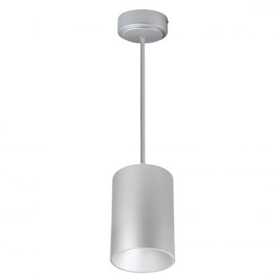 Nora Lighting 5" iLENE 36" Stem Mount Mini Cylinder, 2000lm, 40W, 4000K, Silver, 120V Triac/ELV/0-10V & 277V 0-10V Dimming NYLM-5ST40XSSLE4/36