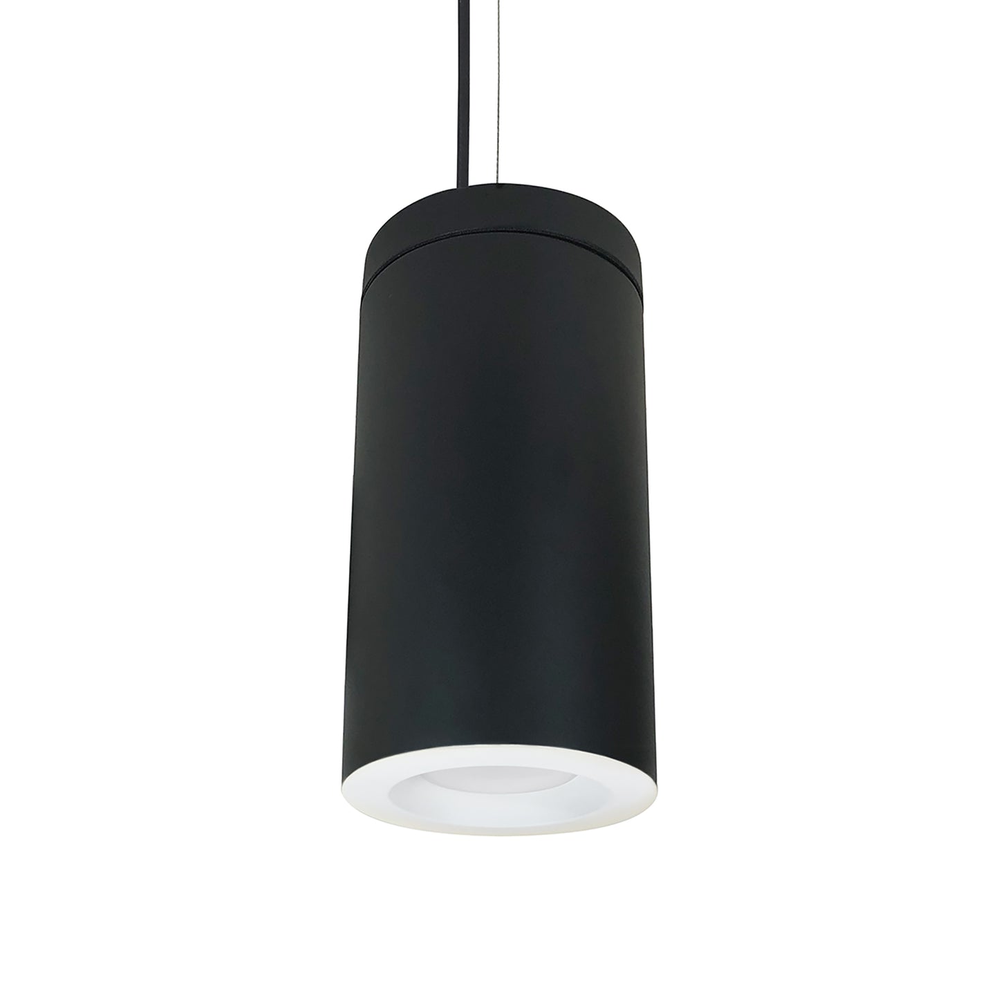 Nora Lighting 6" Onyx Cable Mount Black Cylinder, 1100lm, Tunable White, White Reflector, 120V Triac/ELV Dimming NYLO-6CTW111WWBAC