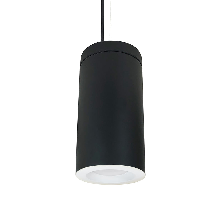 Nora Lighting 6" Onyx Cable Mount Black Cylinder, 1100lm, Tunable White, White Reflector, 120V Triac/ELV Dimming NYLO-6CTW111WWBAC