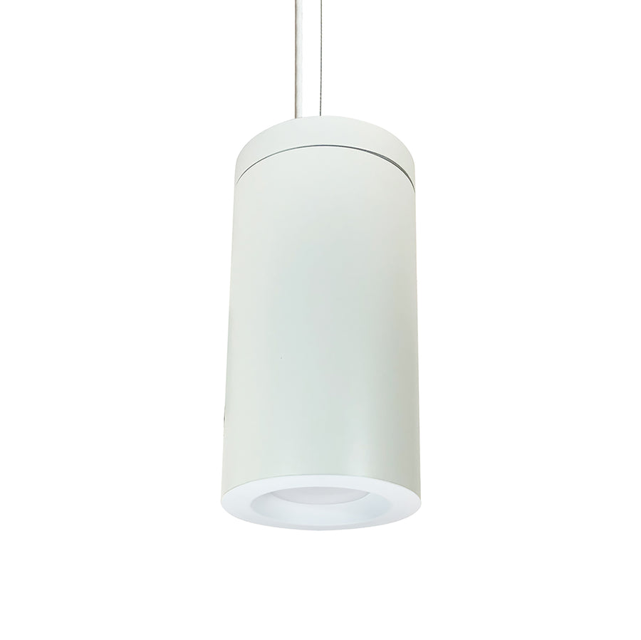 Nora Lighting 6" Onyx Cable Mount White Cylinder, 1100lm, Tunable White, White Reflector, 120V Triac/ELV Dimming NYLO-6CTW111WWWAC