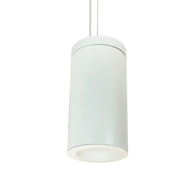 Nora Lighting 6" Onyx Cable Mount White Cylinder, 1100lm, Tunable White, White Baffle, 120V Triac/ELV Dimming NYLO-6CTW112WWWAC