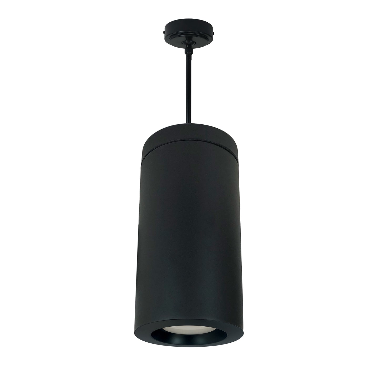 Nora Lighting 6" Onyx Pendant Mount Black Cylinder, 1100lm, Tunable White, Black Reflector, 120V Triac/ELV Dimming NYLO-6PTW111BBB