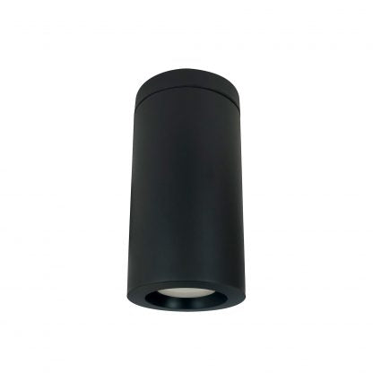 Nora Lighting 6" Onyx Surface Mount Black Cylinder, 1100lm, Tunable White, Black Reflector, 120V Triac/ELV Dimming, NYLO-6STW111BBB