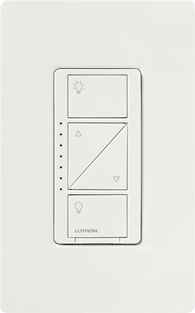 Lutron Caseta Original In-Wall Smart Dimmer Switch PRO, Neutral Optional, 250W LED or 1000VA, MLV, 120V, Single-Pole/3-Way, PD-10NXD-WH, White