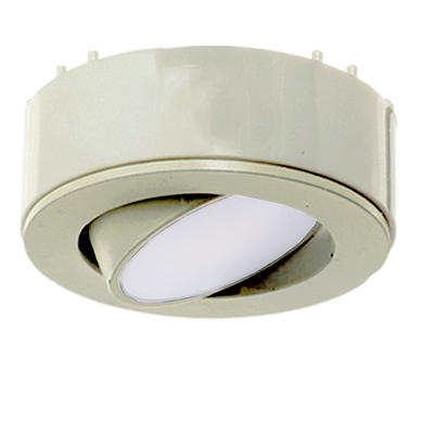 Westgate PL12ADJ 3" LED Adjustable Puck Light - 4.5W - 3000K - 250 Lumens - 12V - Brushed Nickel, PL12ADJ-30K-BN