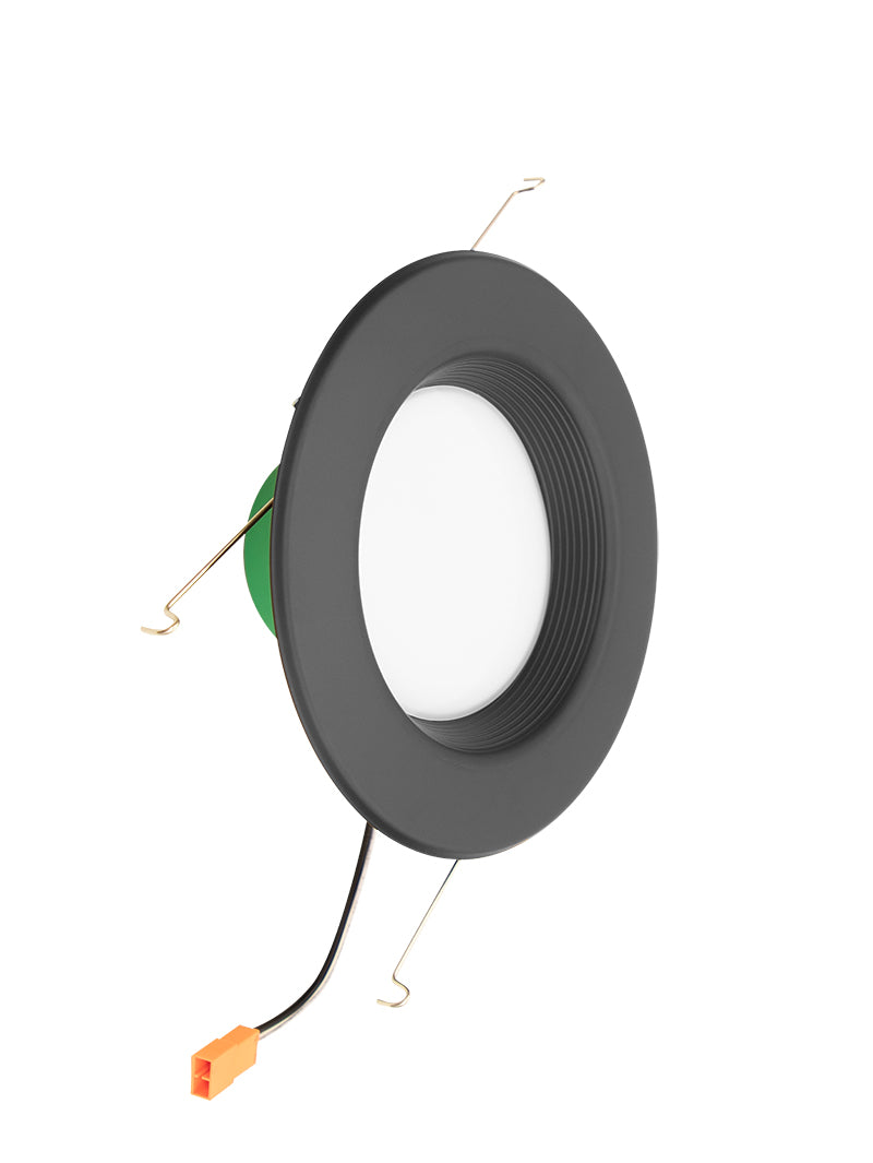 Westgate Mfg RDL6 Recessed Downlight, 15W, CCT Selectable, CRI90, TRIAC Dimming, Black, RDL6-BF-MCT5-BK