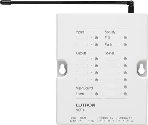 Lutron RadioRA 2 Visor Control, 120V, White, RR-VCRX-WH