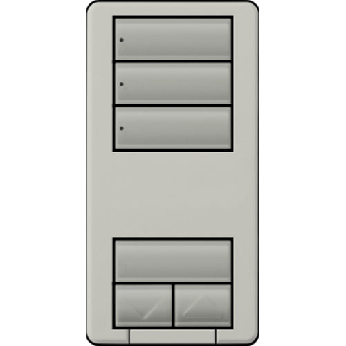 Lutron seeTouch LED+ Hybrid Keypad, Works with RA3 Systems, 100W LED, 3 Scene with 1 Raise/Lower, Neutral Required, 120V, RRD-HN3S-PD, Palladium