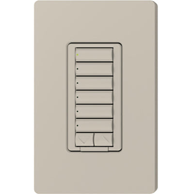 Lutron seeTouch LED+ Hybrid Keypad, Works with RA3 Systems, 100W LED, 6 Button with 1 Raise/Lower, Neutral Required, 120V, RRD-HN6BRL-TP, Taupe