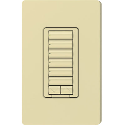 Lutron RadioRA 2 seeTouch Wall Mount Keypad, 6 Button with Raise/Lower, Ivory, RRD-W6BRL-IV