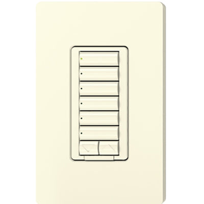 Lutron RadioRA 2 seeTouch Wall Mount Keypad, 6 Button with Raise/Lower, Light Almond, RRD-W6BRL-LA