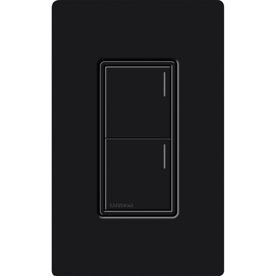 Lutron RadioRA 3 Sunnata RF 2-Button Keypad, 120-277V, Black, RRST-W2B-BL