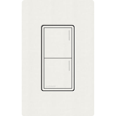 Lutron RadioRA 3 Sunnata RF 2-Button Keypad, 120-277V, Glacier White, RRST-W2B-GL