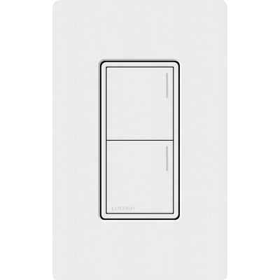 Lutron RadioRA 3 Sunnata RF 2-Button Keypad, 120-277V, Wireless, Snow White, RRST-W2B-SW