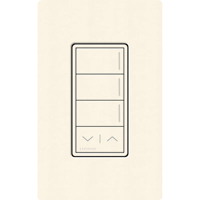 Lutron RadioRA 3 Sunnata RF 3-Button Keypad, Raise/Lower, 120-277V, Biscuit, RRST-W3RL-BI