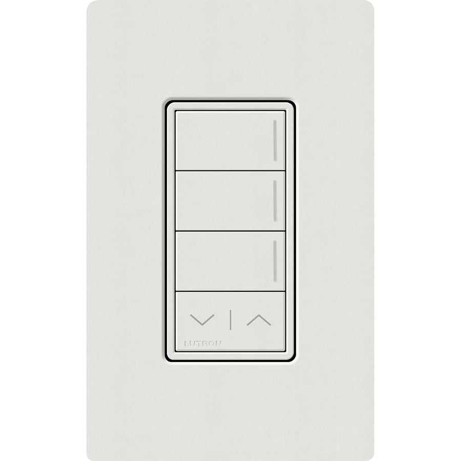 Lutron RadioRA 3 Sunnata RF 3-Button Keypad, Raise/Lower, 120-277V, Lunar Gray, RRST-W3RL-LG