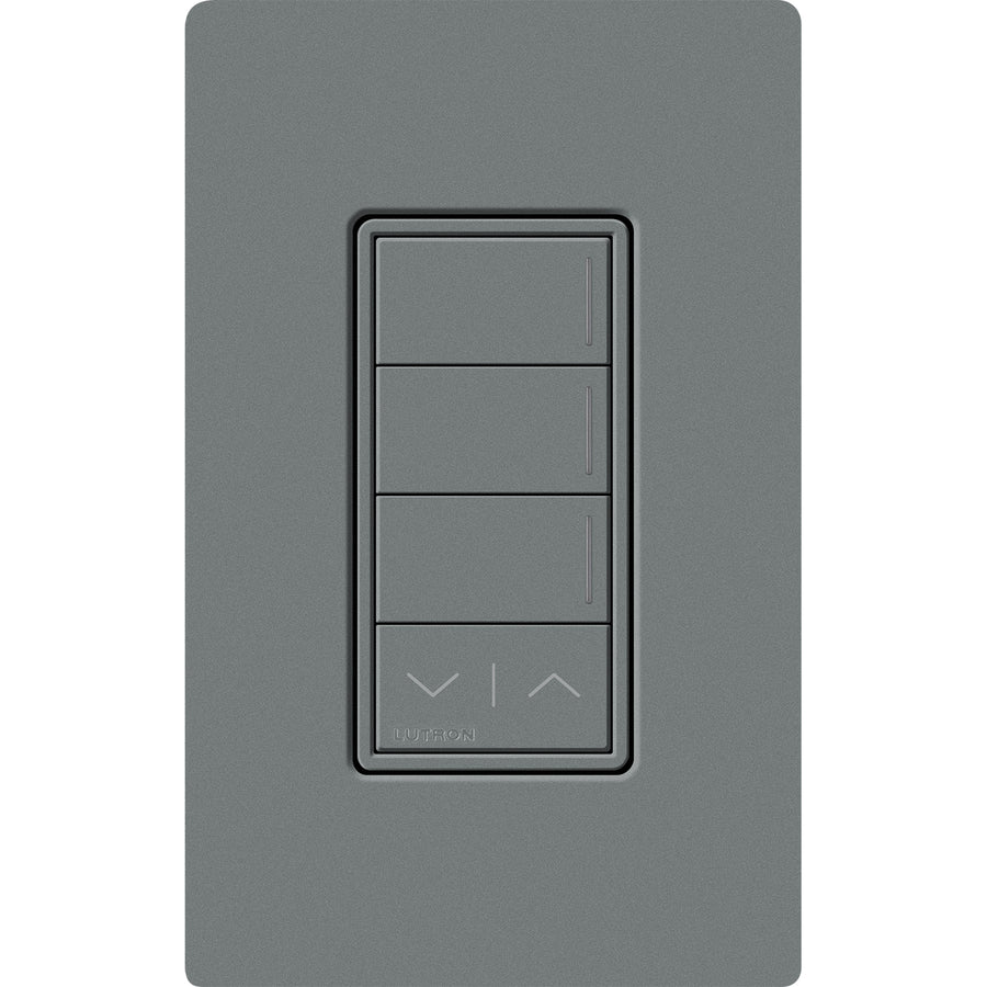 Lutron RadioRA 3 Sunnata RF 3-Button Keypad with Raise/Lower, 120-277V, Slate, RRST-W3RL-SL