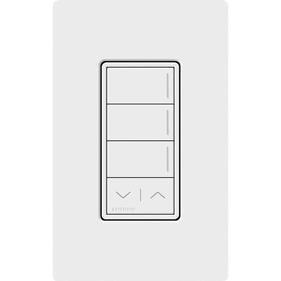 Lutron RadioRA 3 Sunnata RF 3-Button Keypad with Raise/Lower, 120-277V, White, RRST-W3RL-WH