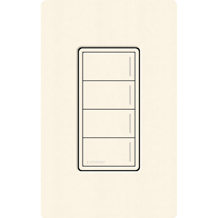 Lutron RadioRA 3 Sunnata RF 4-Button Keypad, 120-277V, Biscuit, RRST-W4B-BI
