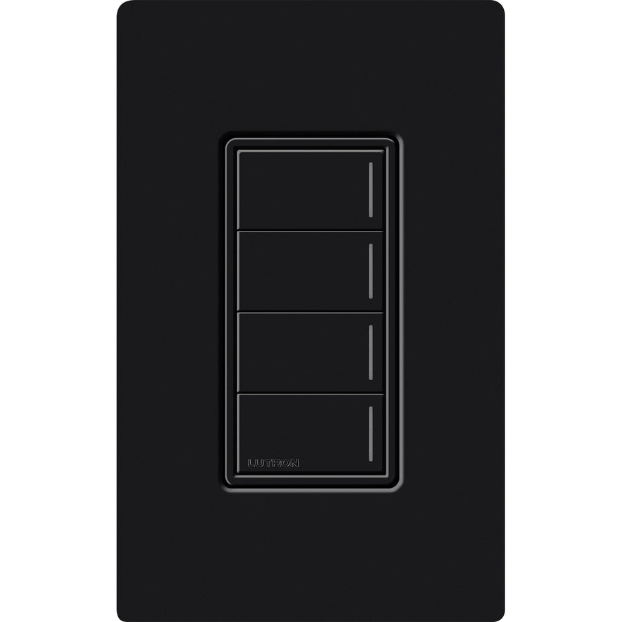 Lutron RadioRA 3 Sunnata RF 4-Button Keypad, 120-277V, Black, RRST-W4B-BL